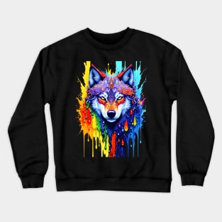 The Vibrant Wolf Spirit Crewneck Sweatshirt